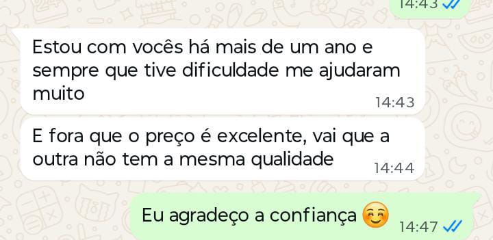 Cliente relata mais de um ano com a Easy Conect, elogia o suporte e o preço